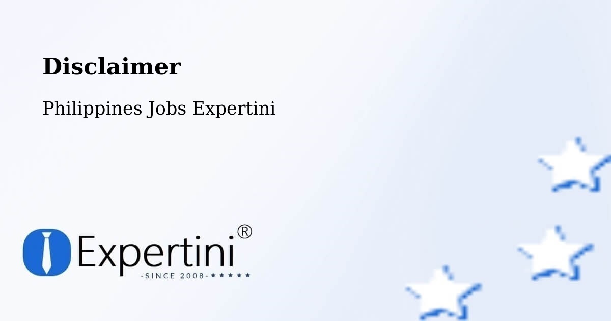 Disclaimer – Cebu City - Philippines Jobs Expertini